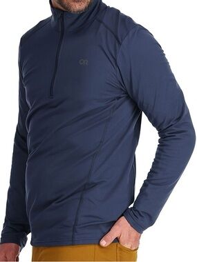 Outdoor Research Baritone Quarter-Zip Navy Blue Long Sleeve Performance Pullover